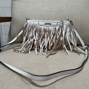 White Fringe Michael Kors crossbody purse